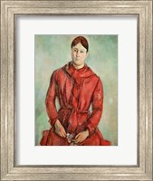Portrait of Madame Cezanne in a Red Dress Fine Art Print