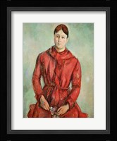 Portrait of Madame Cezanne in a Red Dress Fine Art Print