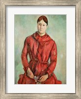 Portrait of Madame Cezanne in a Red Dress Fine Art Print