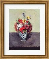 Flowers in a Delft vase Fine Art Print