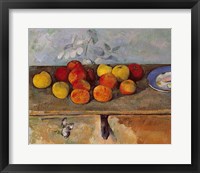 Still life of apples and Biscuits Framed Print