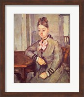 Madame Cezanne Leaning on a Table Fine Art Print