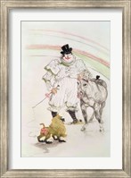 At the Circus: performing horse and monkey, 1899 Fine Art Print