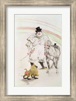 At the Circus: performing horse and monkey, 1899 Fine Art Print