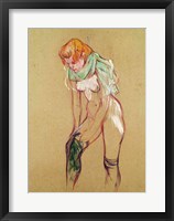 Woman Pulling Up her Stocking, 1894 Fine Art Print