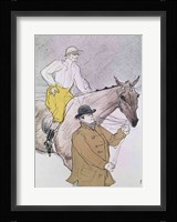 The jockey led to the start Fine Art Print