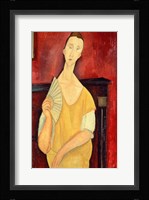 Woman with a Fan Framed Print