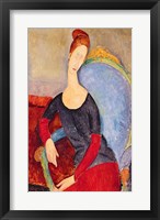 Mme Hebuterne in a Blue Chair, 1918 Fine Art Print