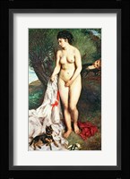 Bather with a Griffon dog, 1870 Fine Art Print