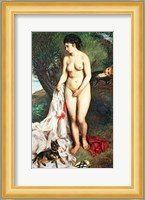 Bather with a Griffon dog, 1870 Fine Art Print