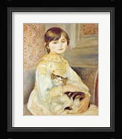 Julie Manet with Cat, 1887 Framed Print