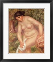 Bather drying herself, 1895 Framed Print