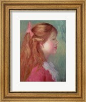 Young girl with Long hair in profile, 1890 Fine Art Print