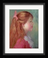 Young girl with Long hair in profile, 1890 Fine Art Print