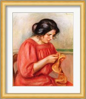 Gabrielle darning, 1908 Fine Art Print