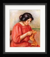 Gabrielle darning, 1908 Fine Art Print