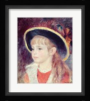 Portrait of a Young Girl in a Blue Hat, 1881 Fine Art Print