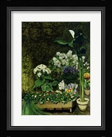 Flowers in a Greenhouse, 1864 Fine Art Print