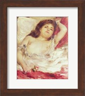 Semi-Nude Woman in Bed: The Rose, before 1872 Fine Art Print