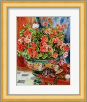 Geraniums and Cats, 1881 Fine Art Print