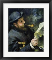 Claude Monet reading a newspaper Fine Art Print