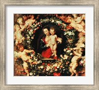 Virgin with a Garland of Flowers, c.1618-20 Fine Art Print