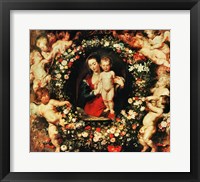 Virgin with a Garland of Flowers, c.1618-20 Fine Art Print