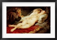 The Hermit and the sleeping Angelica, 1626-28 Fine Art Print