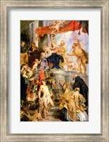 Enthroned Madonna with Child, Encircled by Saints Fine Art Print