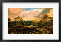 A Landscape with a Shepherd and his Flock Fine Art Print