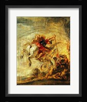 Bellerophon Riding Pegasus Fighting the Chimaera Fine Art Print