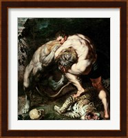 Hercules Fighting the Nemean Lion Fine Art Print