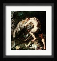 Hercules Fighting the Nemean Lion Framed Print