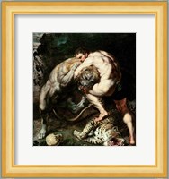 Hercules Fighting the Nemean Lion Fine Art Print