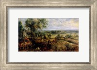 An Autumn Landscape with a view of Het Steen in the Early Morning Fine Art Print