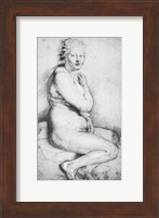 Young nude woman seated Fine Art Print