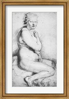 Young nude woman seated Fine Art Print