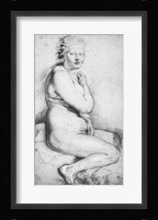 Young nude woman seated Fine Art Print