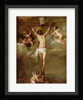 Christ attended by angels holding chalices Fine Art Print