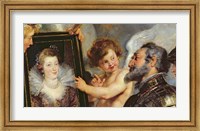 The Medici Cycle: Henri IV  Receiving the Portrait of Marie de Medici detail Fine Art Print
