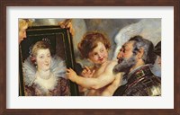 The Medici Cycle: Henri IV  Receiving the Portrait of Marie de Medici detail Fine Art Print