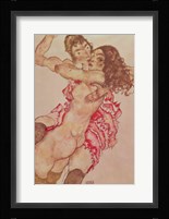 Two Women Embracing, 1915 Fine Art Print