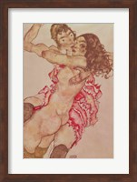 Two Women Embracing, 1915 Fine Art Print