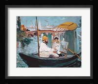 Monet in his Floating Studio, 1874 Fine Art Print