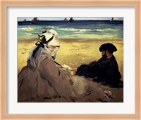 On the Beach, 1873 Fine Art Print