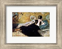 The Lady with Fans Fine Art Print