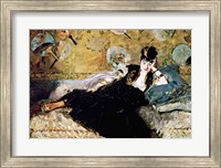 The Lady with Fans Fine Art Print