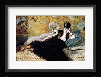 The Lady with Fans Fine Art Print