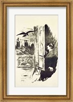 Illustration for 'The Raven', by Edgar Allen Poe, 1875 Fine Art Print