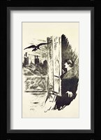 Illustration for 'The Raven', by Edgar Allen Poe, 1875 Fine Art Print